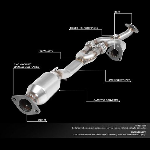 DNA MOTORING Factory Style Catalytic Converter Exhaust Compatible with 2002-2006 Altima Manual Transmission, OEM-CONV-037 in Saudi Arabia
