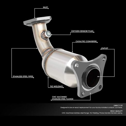 DNA MOTORING Factory Style Catalytic Converter Exhaust Compatible with 2002-2006 Altima Manual Transmission, OEM-CONV-037 in Saudi Arabia