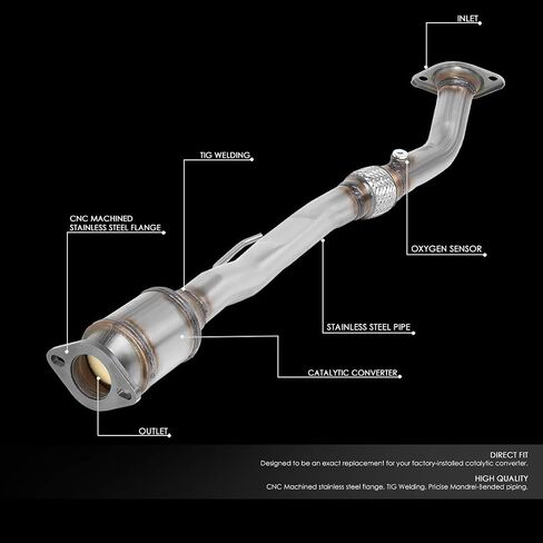 DNA MOTORING Factory Style Catalytic Converter Exhaust Compatible with 2002-2006 Altima Manual Transmission, OEM-CONV-037 in Saudi Arabia