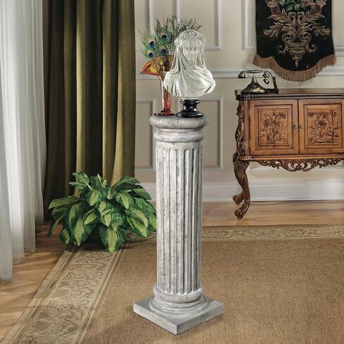 Design Toscano Classical Greek Fluted Garden Plinth Base Statuary Pedestal, Medium, 30 in Saudi Arabia
