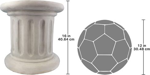 Design Toscano Classical Greek Fluted Garden Plinth Base Statuary Pedestal, Medium, 30 in Saudi Arabia