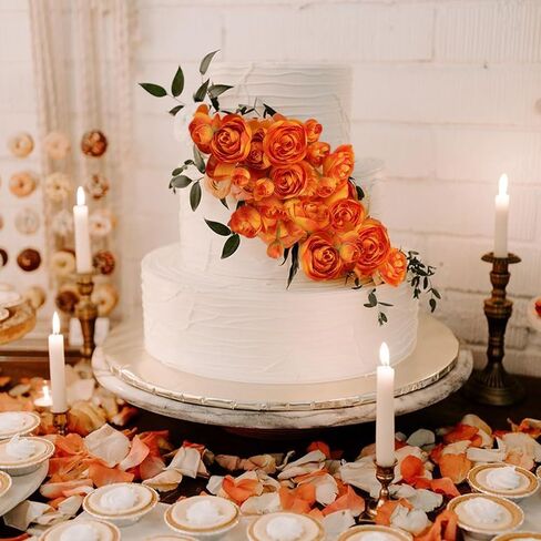 DEEMEI Ranunculus الزهور الاصطناعية الفاوانيا الزهور الصناعية زهور الخريف وهمية زهور الحوذان الصغيرة DIY باقات الزفاف المركزية لحفلات استقبال المولود الجديد (برتقالي محروق) in Saudi Arabia