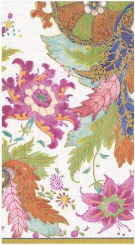 Caspari Tobacco Leaf Ivory Paper Cocktail Napkins, Pack of 20 in Kuwait