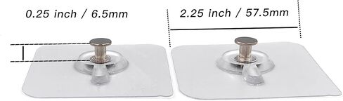 LIGHTSTAR قطعتان من الخطافات اللاصقة للجدار، شماعات الحائط بدون أظافر لإطارات الصور، خطافات مقاومة للماء والزيت للزينة ورفوف المطبخ للحمام، شفافة in Kuwait