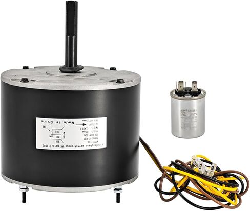 محرك مروحة مكثف HC37GE219 MOT99133، محرك مروحة 1/5 حصان 208/230 فولت 1100 دورة في الدقيقة استبدال 5KCP39DGY543S 5KCP39EGUA11BS HC37GE219A HB38GR219 HB38GQ230 HB38GQ230A 1172775 1186447 1191329 Y7S623C269L in Kuwait