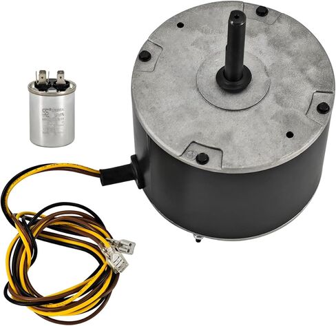 محرك مروحة مكثف HC37GE219 MOT99133، محرك مروحة 1/5 حصان 208/230 فولت 1100 دورة في الدقيقة استبدال 5KCP39DGY543S 5KCP39EGUA11BS HC37GE219A HB38GR219 HB38GQ230 HB38GQ230A 1172775 1186447 1191329 Y7S623C269L in Kuwait