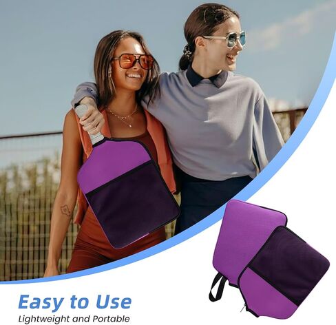 Pickleball Paddle Cover Pickleball Racket Sleeve Bag with Handle Strap Pickleball Equipment Protective Paddle Sleeve with Mesh Pocket Ball Holder Organizer Bag Case Gift,A++ in Saudi Arabia