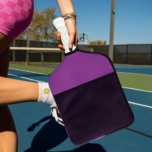 Pickleball Paddle Cover Pickleball Racket Sleeve Bag with Handle Strap Pickleball Equipment Protective Paddle Sleeve with Mesh Pocket Ball Holder Organizer Bag Case Gift,A++ in Saudi Arabia