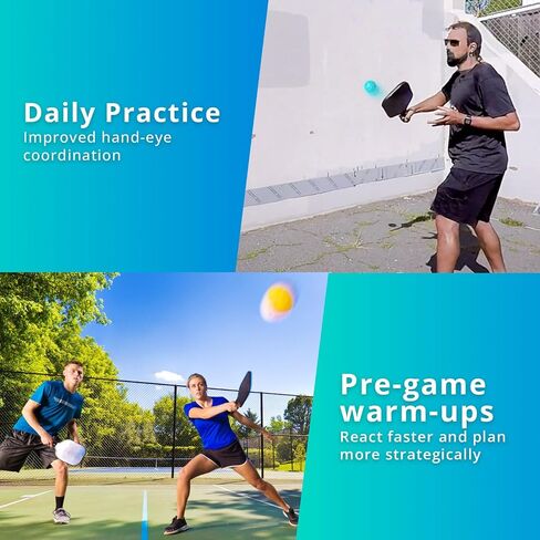 كرات PIKKOFUN React Mini Pickleball - 5 عبوات من كرات Pickleball الصامتة للتدريب - كرات ممارسة كرة Pickleball الناعمة لتحسين سرعة اليد والتحكم في المجداف والدقة - أزرق in Saudi Arabia