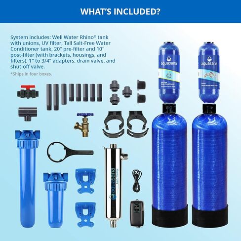 Aquasana Whole House Water Filter System - Carbon & KDF Home Water Filtration - Reduces Sediment & 97% Of Chlorine - Rhino Chlorine - WH-1000 in Saudi Arabia