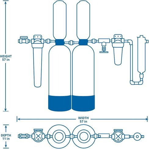 Aquasana Whole House Water Filter System - Carbon & KDF Home Water Filtration - Reduces Sediment & 97% Of Chlorine - Rhino Chlorine - WH-1000 in Saudi Arabia