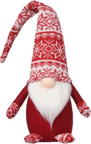 funoasis اليدوية عيد الميلاد أفخم التماثيل المنزل Tomte جنوم لجميع المواسم السويدية القزم تمثال القهوة ركن الزينة 19 بوصة (الوردي) in Kuwait