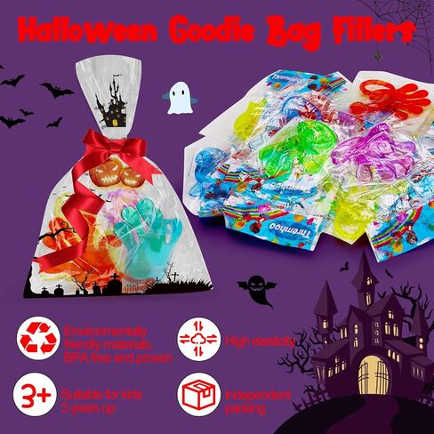 24 pcs Sticky Hands for Kids Party Favors Easter Treat Gift Egg Filler Goodie Bag Stuffer Treasure Box Toy Classroom Carnival Prizes Student Mini Toy Bulk Pinata Slap Hand Sensory Fidget Stretchy Toy in Saudi Arabia