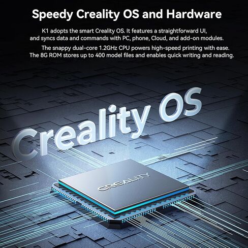 Creality K1 Speedy 3D Printer, 600mm/s High Speed, Core XY, Faster and Smarter with 32mm³/s Flow,Auto Leveling,Self-Test,Solve Ringing G-Sensor,Fast Cooing,Die-cast Frame 220x220x250mm in Saudi Arabia