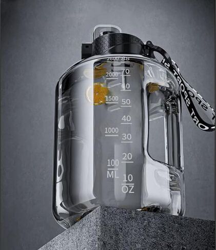Cup Large Half Gallon/1700ML Water Bottle with Removable Straw-BPA Free Leakproof Water Jug with Time Marker to Ensure You Drink Enough Water Daily for for Fitness, Gym and Outdoor Sports in Saudi Arabia