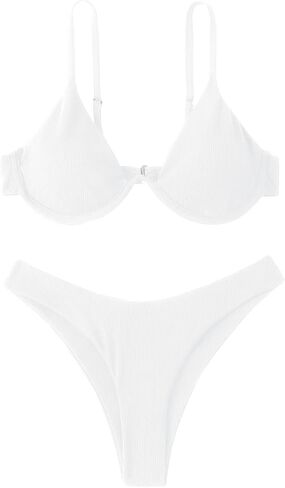Verdusa Women's 2 Piece Triangle Bikini High Cut Bathing Suit Swimsuit in Saudi Arabia