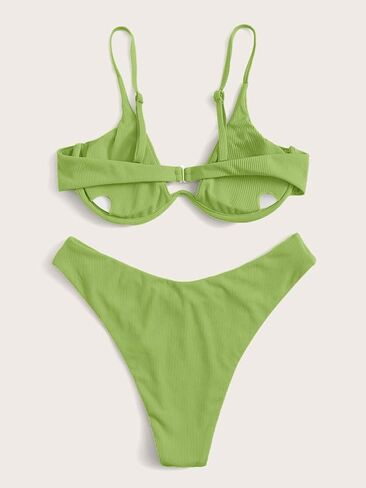 Verdusa Women's 2 Piece Triangle Bikini High Cut Bathing Suit Swimsuit in Saudi Arabia