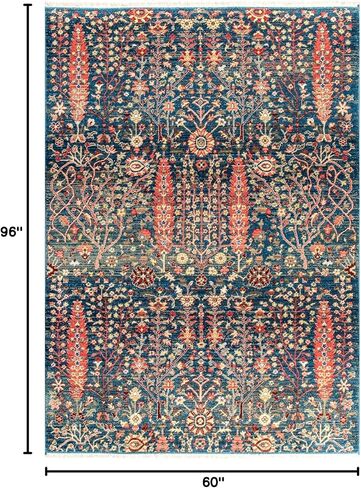 nuLOOM Dasilva Tribal Fringe Area Rug, 5x7, Blue in Saudi Arabia