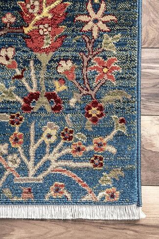 nuLOOM Dasilva Tribal Fringe Area Rug, 5x7, Blue in Saudi Arabia