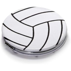 Tandem Sport Volleyball Compact Mirror - Double Sided Mini Pocket Mirror for Girls - Gifts for Volleyball Players - Volleyball Party Favors