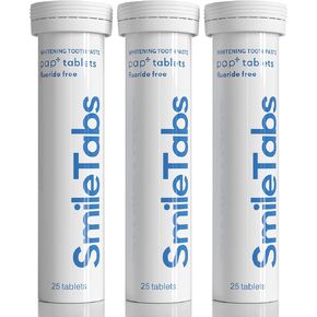 Toothpaste Tablets, Toothpaste Tablets Travel with Natural Mint, Chewable Toothpaste Tabs for Healthy White Teeth, Nano Hydroxyapatite, Travel-Friendly and Flouride-Free - Smile Tabs 75 Tablets