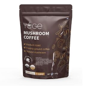 Mushroom Coffee, Instant Organic Mushroom Coffee with Cordyceps, Reish, King Trumpet, Shitake, Turkey Tail, Lions Mane for Energy, Focus, Positive Mood & Immune Support (30 Servings)