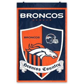 NFL Denver Broncos Team Shield Banner, 24 x 36-inches