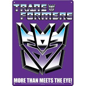 Ata-Boy Transformers Decepticon Metal Sign Size 8.25" X 11.5"