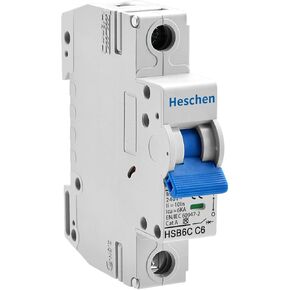 Miniature Circuit Breaker HSB6C, 6Amp Current, 1 Pole, Type C, 6kA Breaking Capacity, DIN Rail Mounting