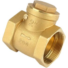 Check Valve, BSP 2 inch Check Valve DN50 Internal Thread Brass Check Valve 232PSI Prevent Water backflow 2 "Horizontal Check Valve DN50 for Water