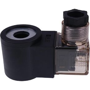 12V Solenoid Valve Coil with 3 Prong DIN Connector 6306012 Compatible with Hydraforce Valve Stem 08 80 88 98 Series