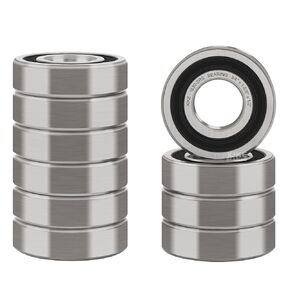 XIKE 10 Pcs 1630-2RS Bearings 3/4" x1-5/8 x1/2", Double Rubber Seals and Pre-Lubricated, Deep Groove Ball Bearing.
