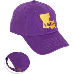 Desert Cactus LSU Louisiana State University Baseball Hat Tigers Geaux Brimmed Embroirderd Hats Cap Adjustable Cloth Strap Adult (Style G1) Purple