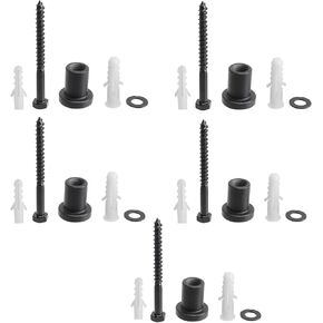Sliding Barn Door Hardware 1-5/16in Black Spacer Replacement Barn Door Hardware Kit for 16" Stud Wall Set of 5