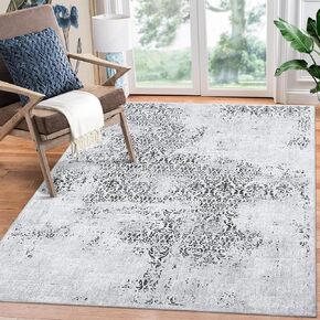 Entryway Runner Rug 2x6 Washable Rug for Hallway Vintage Distressed Floor Cover Non Slip Throw Runner Carpet Stain Resistant Boho Accent Rug for Living Room Bedroom Home Decor, Camel
