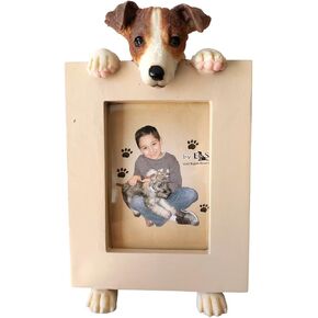 إطار صورة جاك راسل يحمل صورتك المفضلة مقاس 2.5 × 3.5 بوصة، مرسومة يدويًا بمظهر واقعي يقف جاك راسل بطول 6 بوصات ويحمل إطارًا مصنوعًا بشكل جميل، هدايا جاك راسل فريدة وخاصة لمالكي جاك راسل in Kuwait