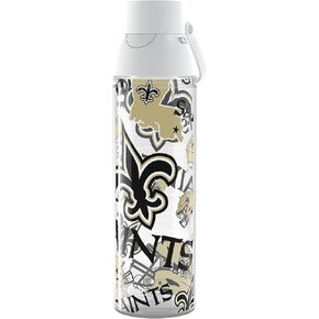 Tervis NFL New Orleans Saints-All Over معزول بهلوان، 24oz Venture Lite زجاجة مياه، كلاسيكية