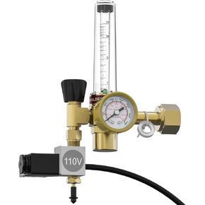 YESWELDER CO2 Regulator with Solenoid Valve, Flow Meter Regulate CO2 for Grow Tent, Hydroponics