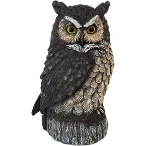 Solar Owl Garden Statues Outdoor Decor Resin Owl Figurine with Solar Lights Owl Sculpture for Porch Patio Lawn Yard Decorations Christmas Housewarming Gifts for Women Mom,Two Color Owl
