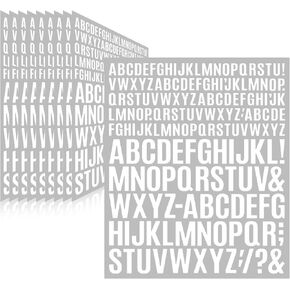 780 Pieces 10 Sheets Letter Stickers,Vinyl Mailbox Alphabet Stickers,Self Adhesive Waterproof Decals for Mailbox,Bulletin Board,Window,Door,Sign,Address(1In&2In Black)