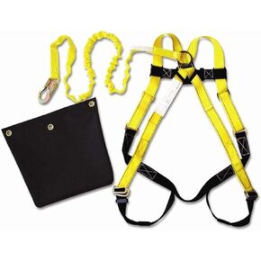 Guardian Fall Protection 17200 ALK IS-72-Aerial Lift Kit-HUV - 01101 with Attached 6-Foot Internal Shock Lanyard - 11200 and Aerial Lift Bag