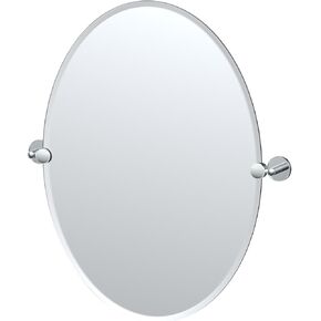 Gatco 5559 Sky Frameless Oval Mirror, Chrome