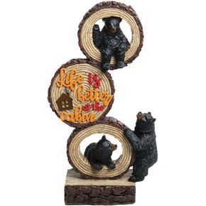 Bear Slice Stacked Figurine, 8.5-inches Height, Polyresin, Home Decor Accessories, 63699