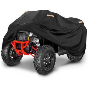 KEMIMOTO ATV Cover Universal, 96 Inch Heavy Duty Cover, 4 Wheeler Cover Waterproof Quad Cover Compatible with Polaris Sportsman 570 500 Sportsman Can-Am Kawasaki CFMOTO, 96''Lx 49''Wx 47''H
