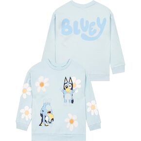 Bluey Sweater | Cotton Girls Sweatshirt | Flower Sweater |Ggirls Pullover Sweater