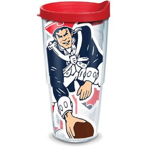 كوب Tervis مصنوع في الولايات المتحدة الأمريكية بجدار مزدوج NFL New England Patriots معزول يحافظ على المشروبات باردة وساخنة، 24oz، ضخم
