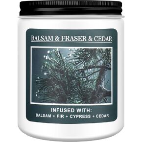 Homsolver Christmas Fir Pine Candles, Balsam Candle, Christmas Holidays Candles, Christmas Candles Scented, Christmas Tree Candles, Balsam & Fraser & Cedar Scented Candles, 50+ Hours Burning Time ﻿