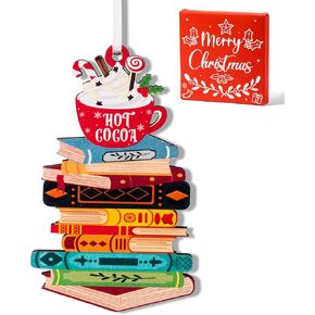 CJiangpo Black Cat Christmas Tree Ornament - Wooden Funny Black Cat Christmas Ornament 2024 Hanging Decoration, Black Kitten with Santa Hat Scarf Pendant, Cute for Cat Lovers Friends