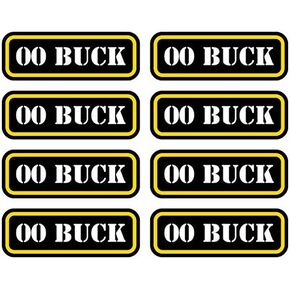 (16x) 00 Buck Ammo Can Sticker Set Decal Self Adhesive Molon Labe Bullet FA Graphix