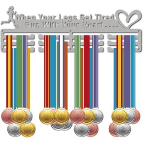 CREATCABIN Women's Volleyball Medal Hanger Display Medal Holder Rack Sports Metal Hanging Athlete Awards Iron Wall Mount Decor Over 60 Medals for Competition Swimming Medalist Silver 15.7x5.9Inch